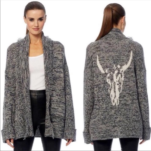 360 Cashmere Sweaters - 1 LEFT NWT 360 Skull Cashmere Holly Shawl Cardigan